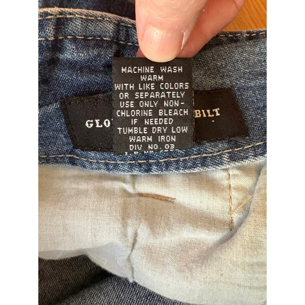 SOLD Gloria Vanderbilt Denim Midi Skirt Button Front Woven Belt Sz 8P Western